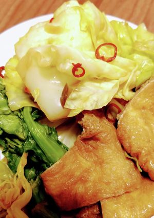 春野菜と油揚げのピリ辛煮浸し-レシピのメイン写真