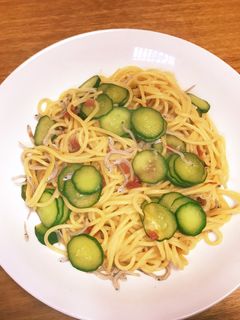 梅じゃこキュウリの和風パスタ-レシピのメイン写真