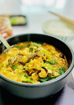 お惣菜のナムルでユッケジャンスープ-レシピのメイン写真