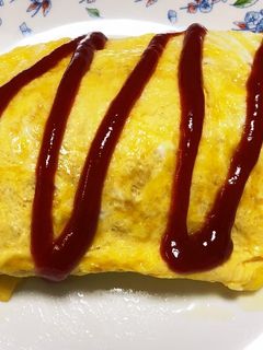 内側が半熟のオムライス(ケチャップ多め)-レシピのメイン写真