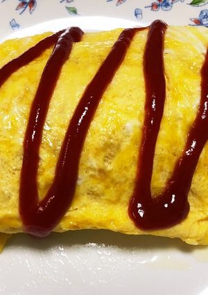 内側が半熟のオムライス(ケチャップ多め)-レシピのメイン写真