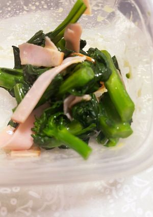 菜の花とハムの酢味噌あえ-レシピのメイン写真