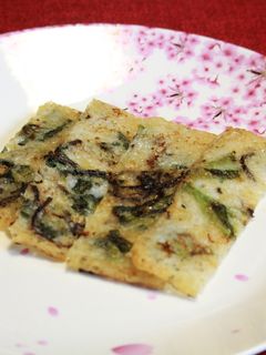 なばなと塩昆布の和風チヂミ-レシピのメイン写真
