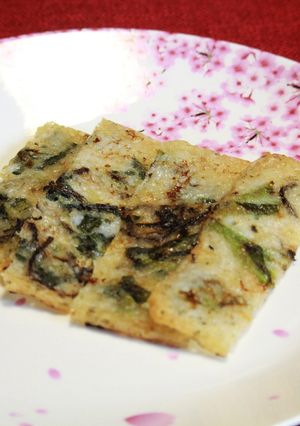なばなと塩昆布の和風チヂミ-レシピのメイン写真