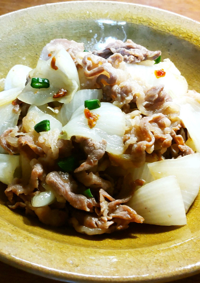 新玉葱と牛肉切り落としの炒め物-レシピのメイン写真