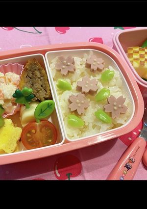ももの花のお弁当-レシピのメイン写真