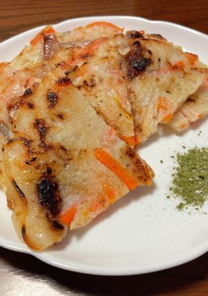 包丁いらず！焼くまで3分！和風チヂミ-レシピのメイン写真