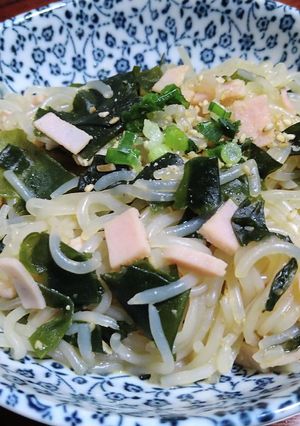 わかめとしらたきのヘルシー炒め-レシピのメイン写真