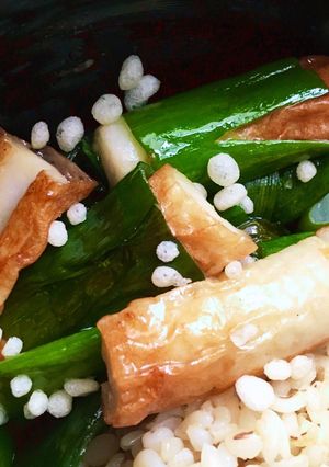 青ネギ､竹輪､揚げ玉の簡単丼-レシピのメイン写真
