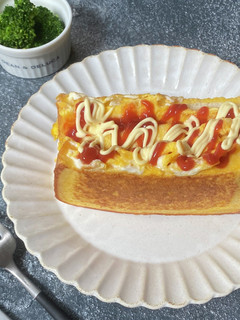 【激うま】ワンパンで韓国屋台風トースト-レシピのメイン写真