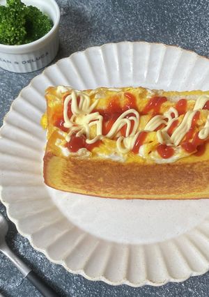 【激うま】ワンパンで韓国屋台風トースト-レシピのメイン写真