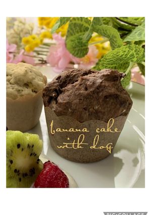 ワンコと食べるキャロブバナナケーキ-レシピのメイン写真