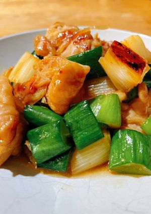 長ねぎと鶏肉のオイスターソース炒め-レシピのメイン写真