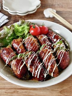 ☆簡単☆照りマヨピーマンの肉詰め-レシピのメイン写真