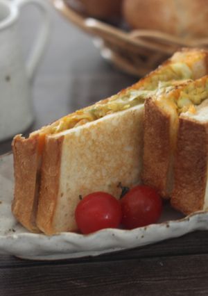 ハリッサチキンとキャベツのホットサンド-レシピのメイン写真