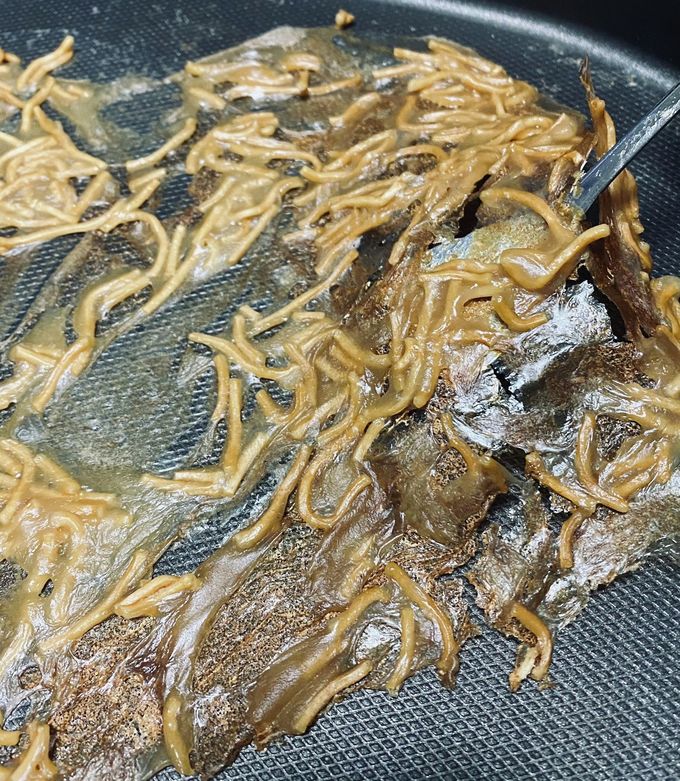 もんじゃの残りでパリパリ焼き-レシピのメイン写真