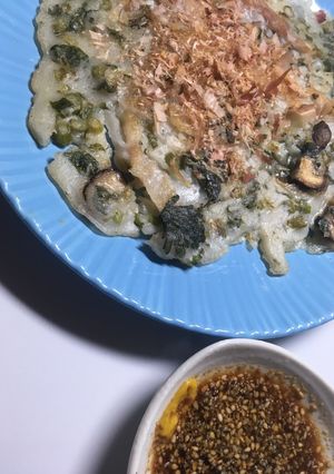 春菊とシイタケの「和」チヂミ-レシピのメイン写真