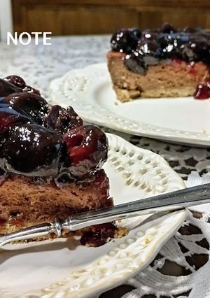 スイートチェリーと生チョコチーズケーキ-レシピのメイン写真