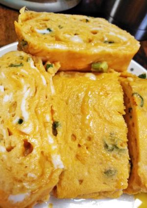 ねぎ入り卵焼き ❨胡麻のめんつゆ使用❩-レシピのメイン写真