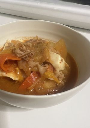 豚キムチチゲ-レシピのメイン写真