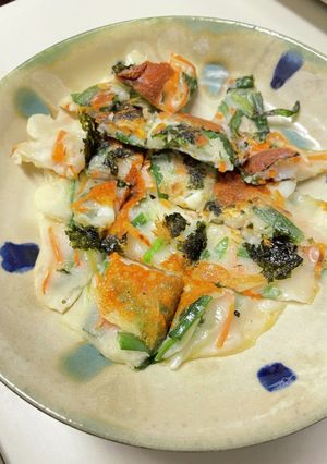 海苔とチーズの和風チヂミ-レシピのメイン写真