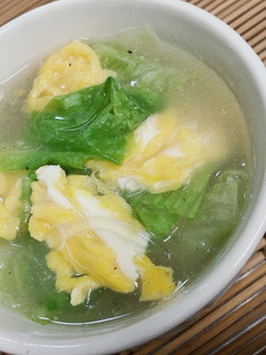 簡単すぎ!レタスたっぷりスープ♪-レシピのメイン写真