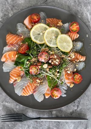 白身魚とサーモンのカルパッチョ-レシピのメイン写真