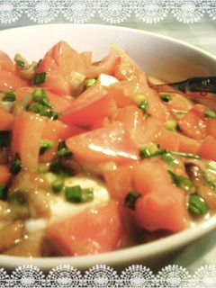 なめことトマトの豆腐サラダ-レシピのメイン写真