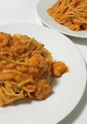 エビのトマトクリームパスタ-レシピのメイン写真