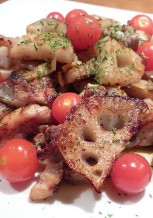 鶏もも肉とレンコンのさっぱりソテー♪-レシピのメイン写真
