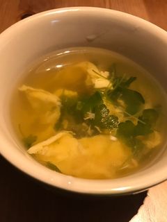 芽セロリ、サラダセロリとたまごのスープ。-レシピのメイン写真