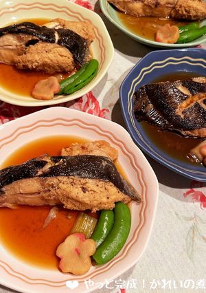 やっと完成〜♡わが家のかれいの煮付け♪-レシピのメイン写真