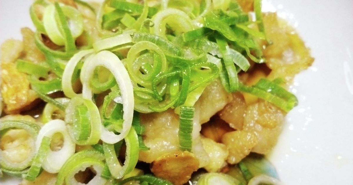 にんにく鶏皮の葱ポン酢 by クック7FNN0F☆ 【クックパッド】 簡単