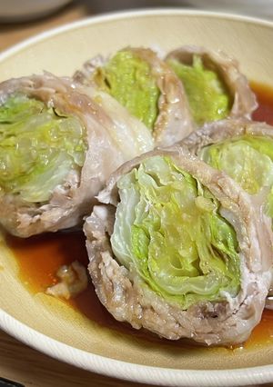 ロールキャベツの逆！ロール豚肉！-レシピのメイン写真