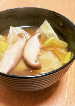 雪下キャベツのお味噌汁-レシピのメイン写真