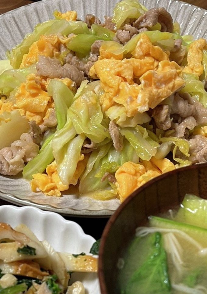 キャベ玉と豚肉のオイスターマヨ炒め-レシピのメイン写真