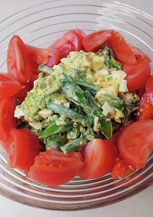 菜の花、スナップえんどう、三度豆のサラダ-レシピのメイン写真