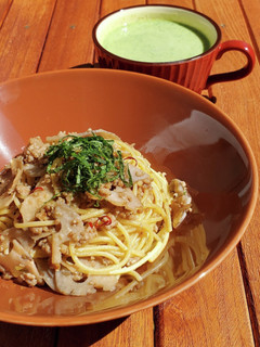 蓮根とひき肉のパスタ-レシピのメイン写真