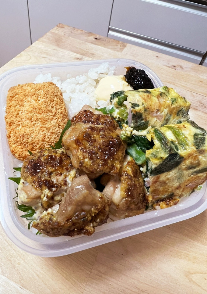 鶏肉のマスタードマヨ焼き☆卵焼き弁当-レシピのメイン写真