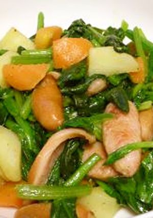ほうれん草とコロコロ野菜の炒め物-レシピのメイン写真
