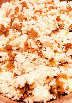 高菜と中華干しエビの炊き込みご飯-レシピのメイン写真
