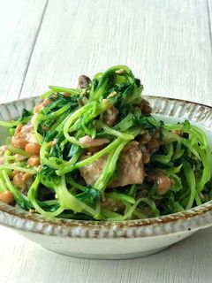 豆苗のサバ缶納豆サラダ-レシピのメイン写真