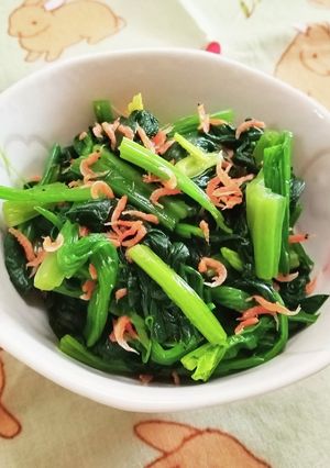 ほうれん草のアミエビ(桜えび)和え-レシピのメイン写真