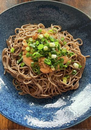 ツナ缶麺つゆ柚子胡椒そば　アレンジそば-レシピのメイン写真