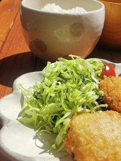 揚げ物にはコレ!千切りキャベツ大葉-レシピのメイン写真