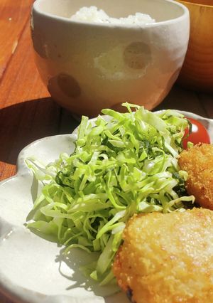 揚げ物にはコレ！千切りキャベツ大葉-レシピのメイン写真