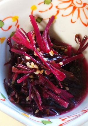 紅法師(赤軸みず菜)のナムル-レシピのメイン写真