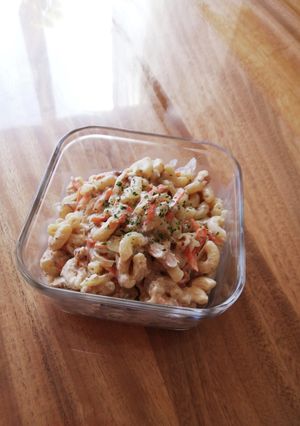 栄養満点♪鯖水煮缶でマカロニサラダ-レシピのメイン写真