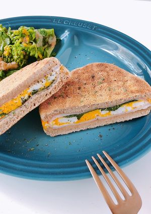 卵とハムのホットサンド-レシピのメイン写真
