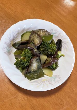 ブロッコリーと茄子とピーマンのカレー風味-レシピのメイン写真